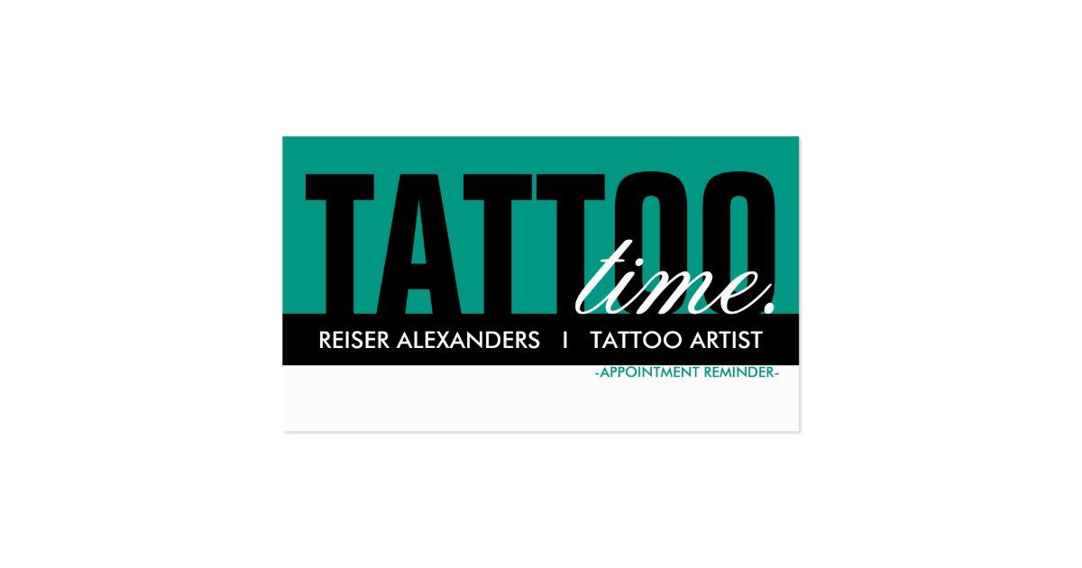tattoo time appointment card | Zazzle