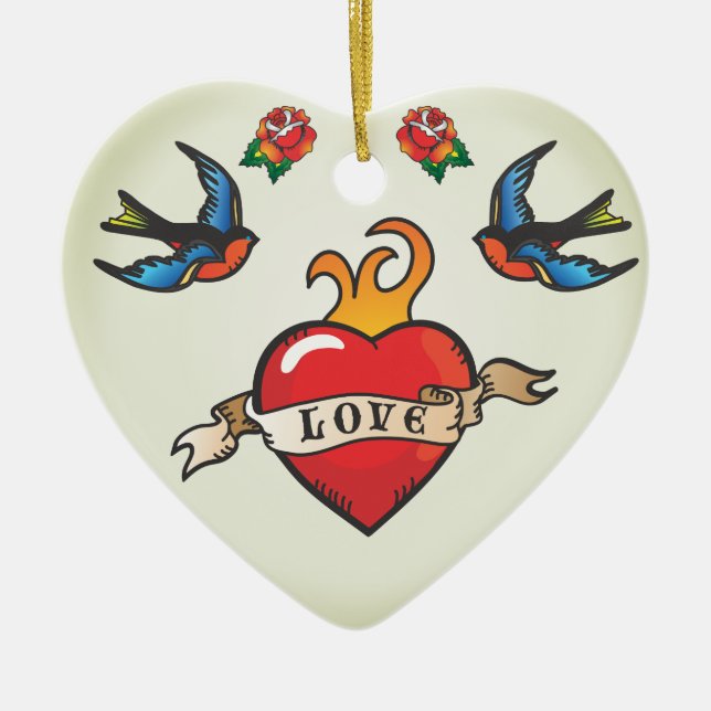 Tattoo Wedding Favors Ornament (Front)