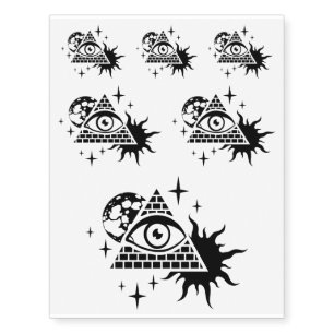 Tattoo with pyramid and eye