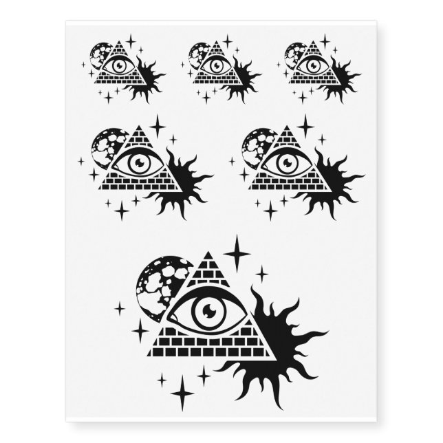 Tattoo with pyramid and eye (Front)