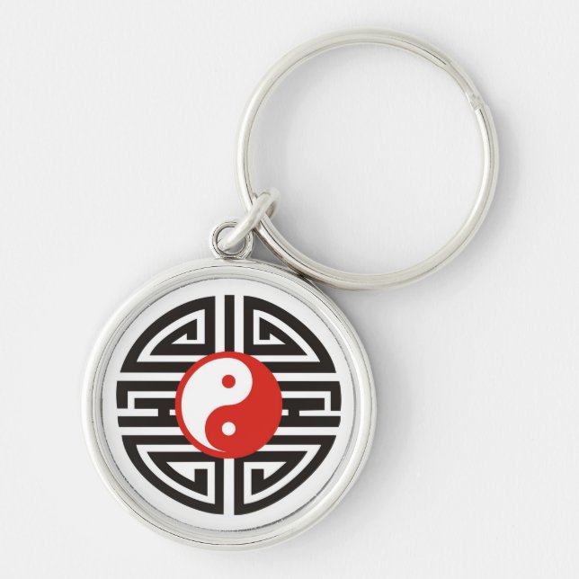 Tattoo Yin & Yang Keychain (Front)