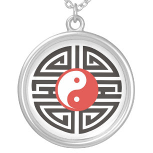 Tattoo Yin & Yang Silver Plated Necklace