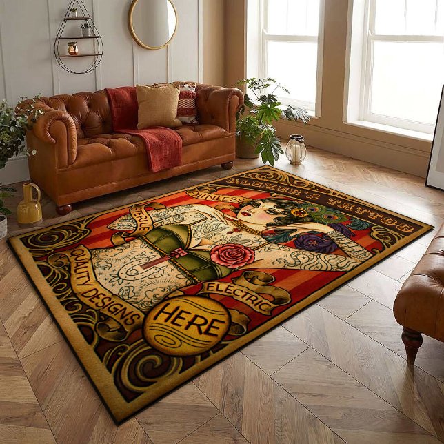 Tattoo Your Floors: Personalized Studio Rug (tattoo rug)