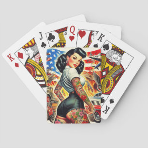 Tattooed American Pin-up Poker Cards