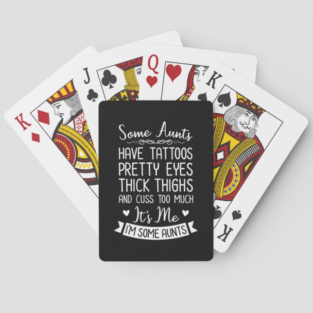 Tattooed Aunt Poker Cards (Back)