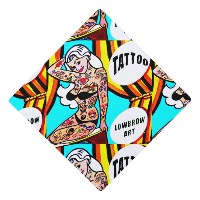 Tattooed bikini model Thunder_Cove Graduation Cap Topper (Front)