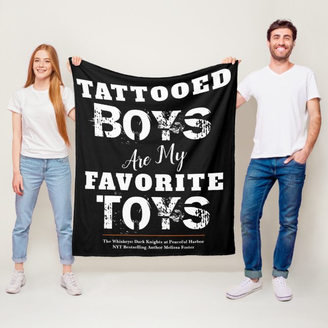 Tattooed Boys are my Favorite Toys Blanket (In Situ)