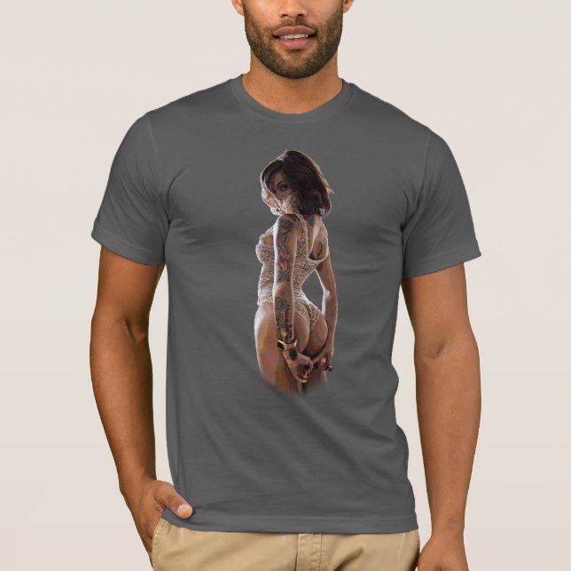 TATTOOED BRUNETTE. T-Shirt (Front)