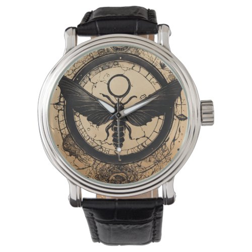 Tattooed Elegance Circular Design Mens Watch Watch