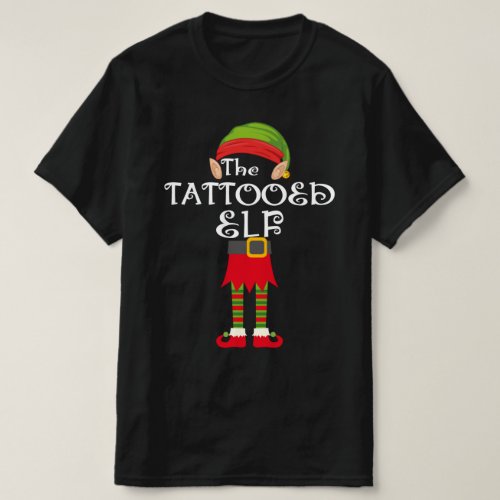 tattooed elf family matching christmas T_Shirt