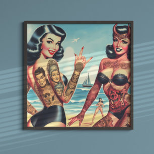 Tattooed Evil Girls Poster