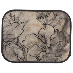Tattooed Floral I Car Floor Mat
