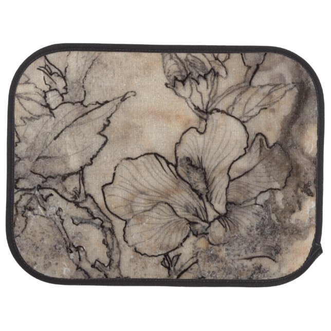 Tattooed Floral I Car Floor Mat (Rear)