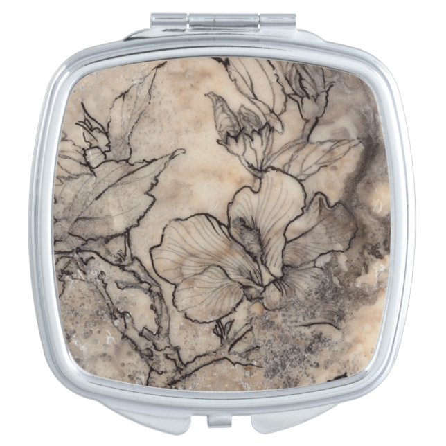 Tattooed Floral I Compact Mirror (Front)