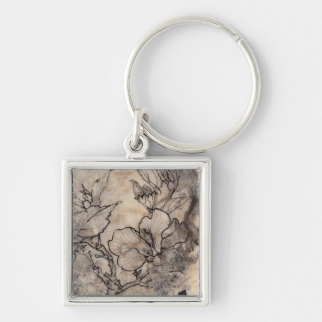 Tattooed Floral I Keychain (Front)