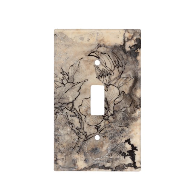 Tattooed Floral I Light Switch Cover (Front)
