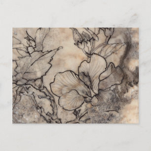Tattooed Floral I Postcard
