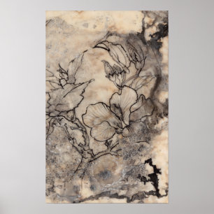 Tattooed Floral I Poster