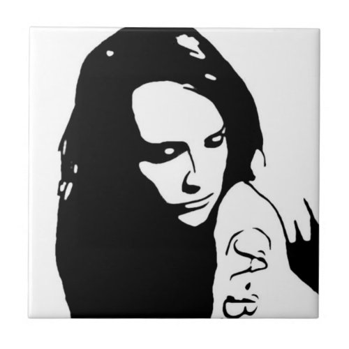 Tattooed Girl Ceramic Tile