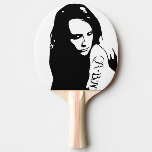 Tattooed Girl Ping Pong Paddle