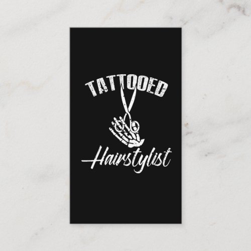 Tattooed Hairstylist Business Card