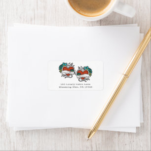 Tattooed Hearts, Tattoo Graphic Wedding Label