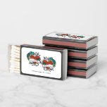 Tattooed Hearts, Tattoo Graphic Wedding Matchboxes<br><div class="desc">These custom wedding party favors feature tattoo style graphics with retro style hearts in red with blue flower accents that are ready to be personalized with the name of the bride and groom. That freehand style tattooed graphic has a retro feel.</div>
