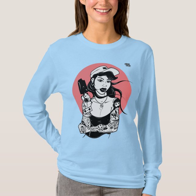 Tattooed Ice Cream Girl long sleeve T-Shirt (Front)