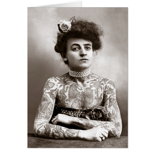 Tattooed Lady, 1907 Cards (Front)