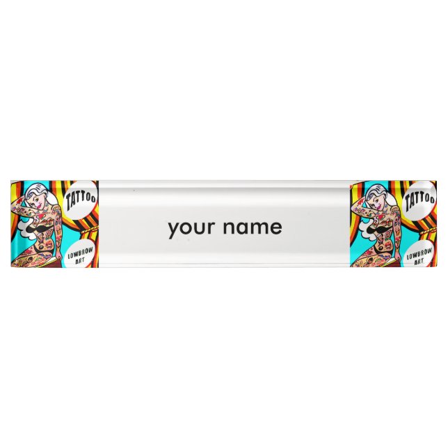 tattooed lady nameplate (Front)