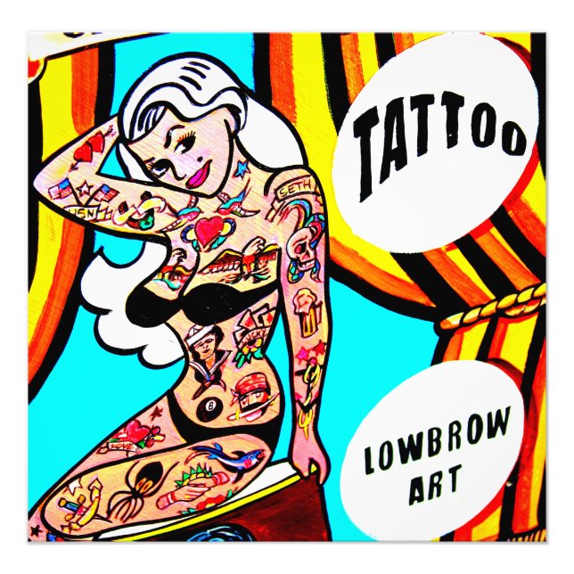 tattooed lady photo print (Front)
