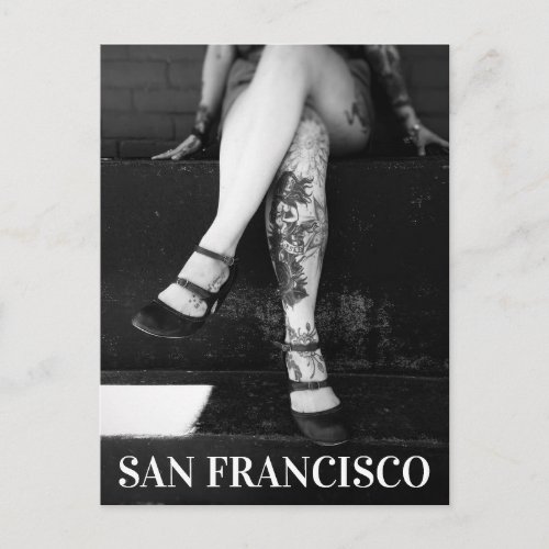 Tattooed Legs  _ San Francisco California Postcard