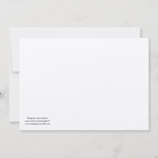 Tattooed love flat card (Back)