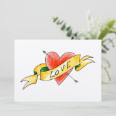 Tattooed love flat card (Standing Front)