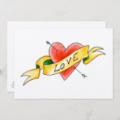 Tattooed love flat card (Front/Back)