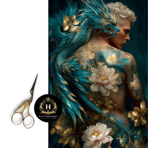 Tattooed Man Dragon Fantasy Tissue Paper