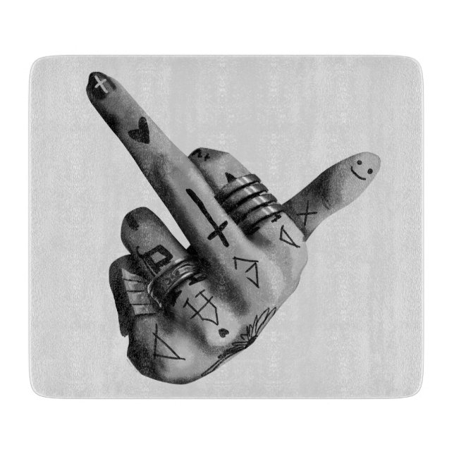 Tattooed Rebel Cutting Board (Front)