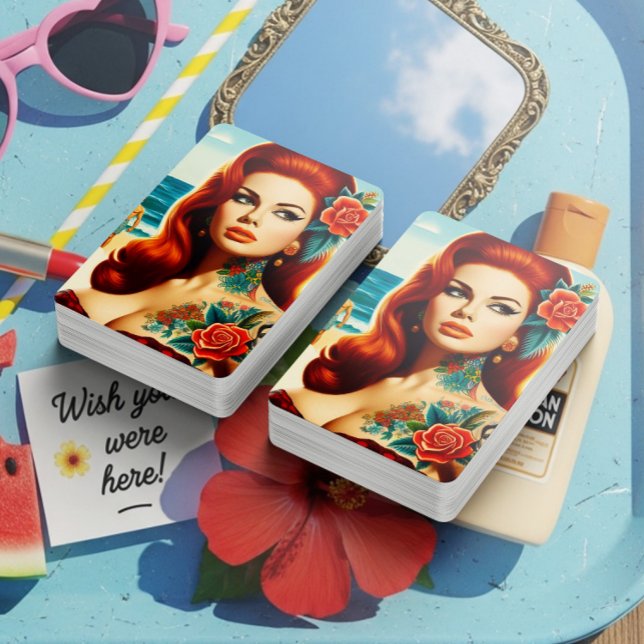 Tattooed Redhead Pin-up Poker Cards (Creator Uploaded)