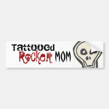 Tattooed Rocker Mom Sticker by DoodleLab at Zazzle
