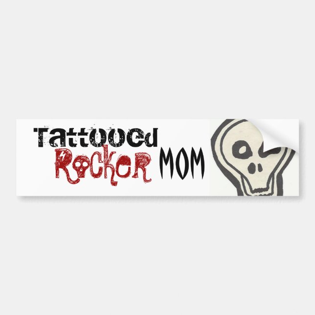 Tattooed Rocker Mom Sticker (Front)