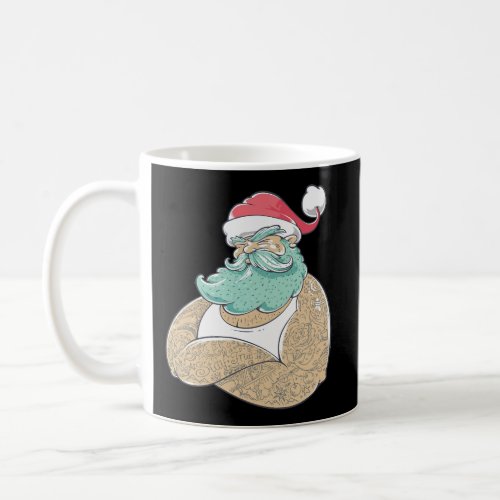 Tattooed Santa Awesome Christmas Design Coffee Mug