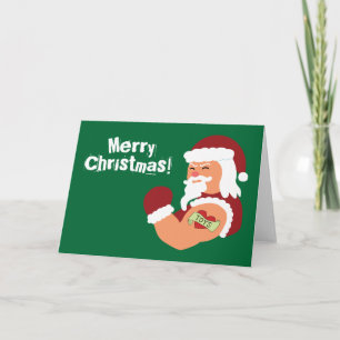 Tattooed Santa Holiday Card