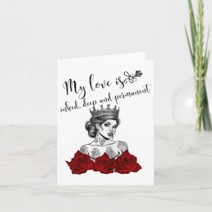 Tattooed Single Woman Inked Woman For Anti Valenti Card
