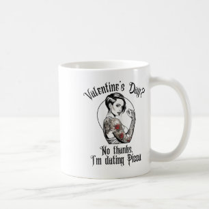 Tattooed Single Woman Inked Woman For Anti Valenti Coffee Mug