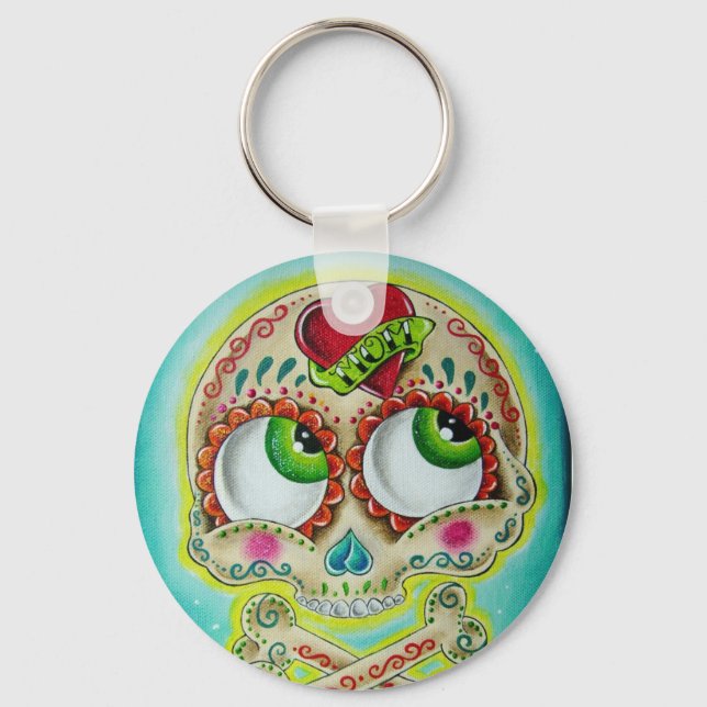 Tattooed skull keychain (Front)