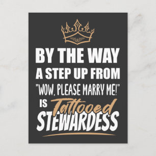 Tattooed Stewardess is the Ultimate in Appeal Gift Postcard