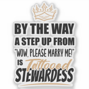 Tattooed Stewardess is the Ultimate in Appeal Gift Sticker