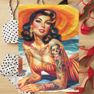 Tattooed Summer Pin-up Tissue Paper