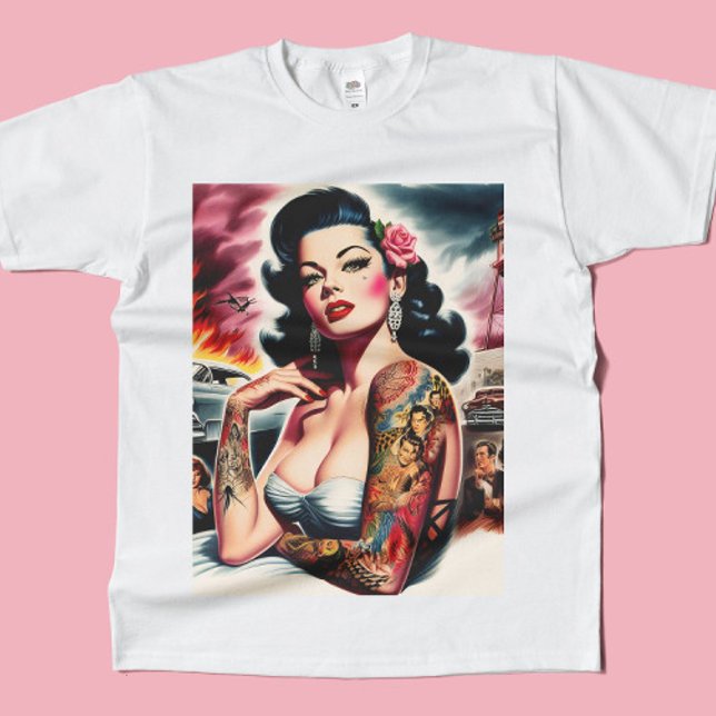 Tattooed Vintage Pin-up T-Shirt (Creator Uploaded)