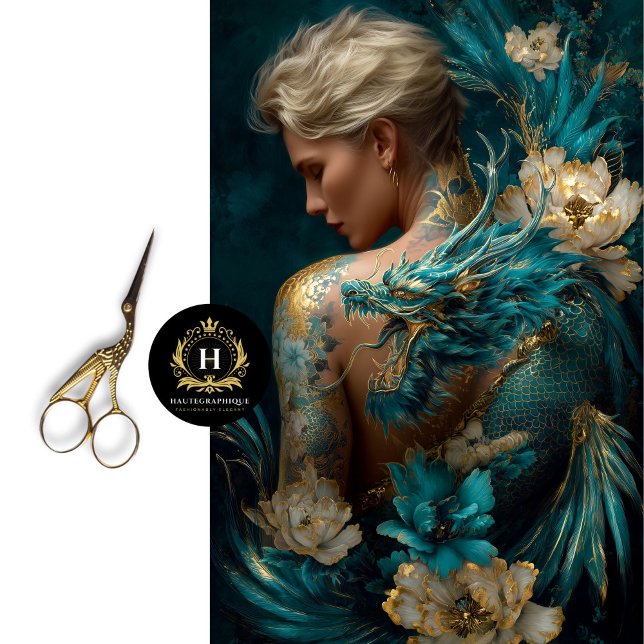 Tattooed Woman Dragon Fantasy Tissue Paper (Creator Uploaded)